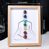Cadre 7 Chakras en Pierres Naturelles pour Méditation et Décoration - Biloria