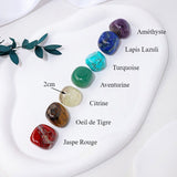 Cadre 7 Chakras en Pierres Naturelles pour Méditation et Décoration - Biloria