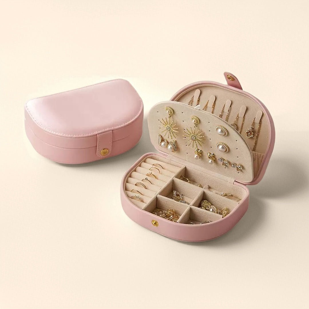 Coffret à Bijoux en Cuir Nomade – Rangement Velours pour Voyage - Biloria