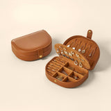 Coffret à Bijoux en Cuir Nomade – Rangement Velours pour Voyage - Biloria