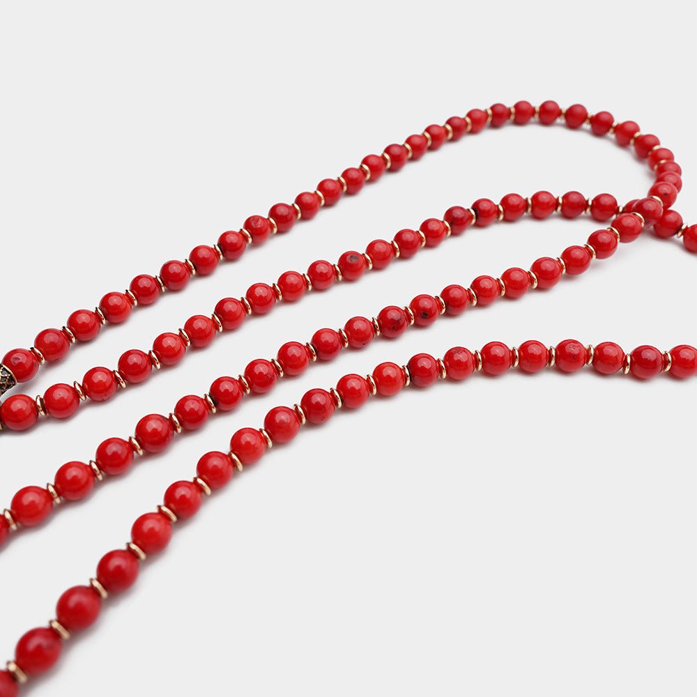 Collier Agate Noir Cigale Laiton Bambou de Mer Vintage - Biloria