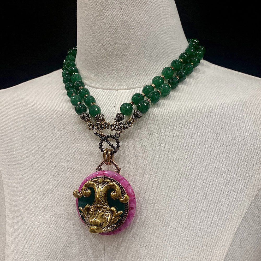 Collier Agate Poisson de Nuage – Harmonie et Transformation - Biloria