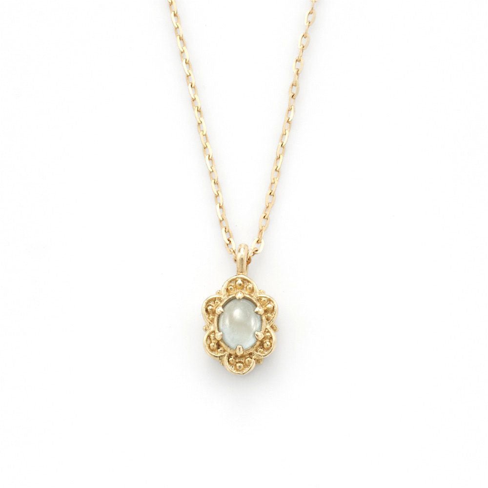 Collier Aigue Marine Argent Plaqué Or 8.2 mm - Biloria