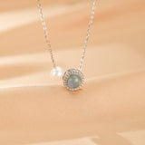 Collier Aigue-Marine Perle Argent 925 Féminin - Biloria