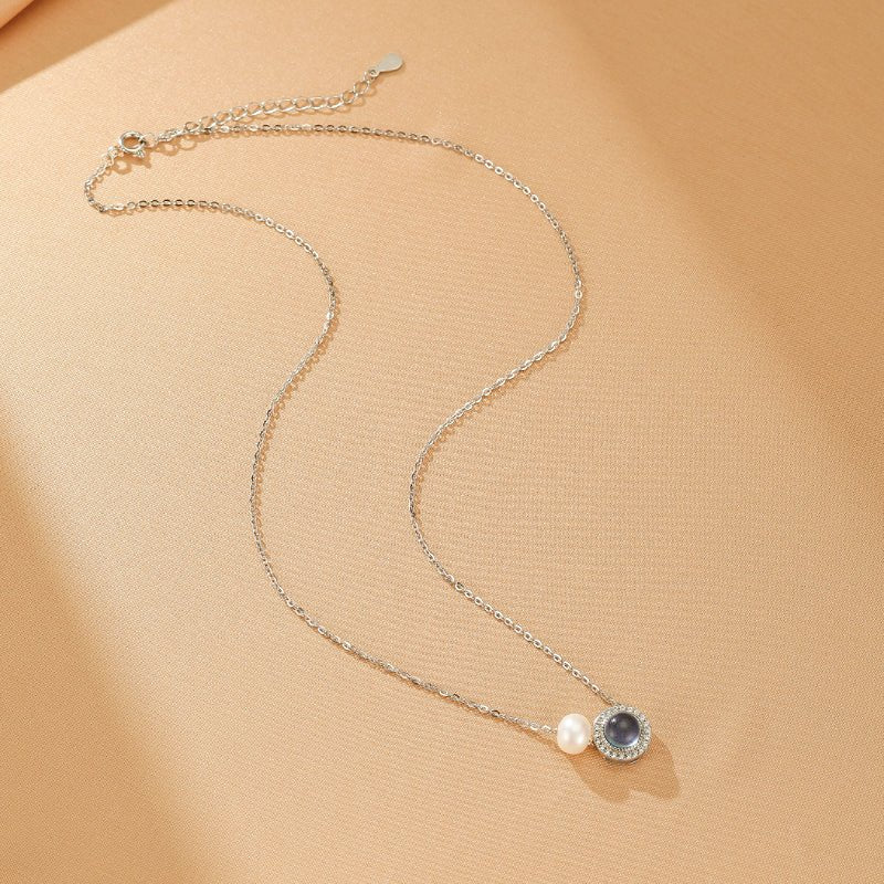 Collier Aigue-Marine Perle Argent 925 Féminin - Biloria