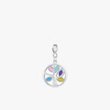 Collier Arbre de Vie émail multicolore en argent 925 - Biloria