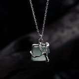Collier Aventurine Argent 925, Bijou Spirituel Fait Main - Biloria