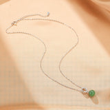 Collier Aventurine en Argent 925 – Goutte d'Harmonie - Biloria