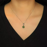 Collier Aventurine en Argent 925 – Goutte d'Harmonie - Biloria