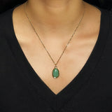 Collier Aventurine Verte Plaqué Or 18K – Harmonie et Chance - Biloria