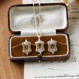 Collier Citrine Cœur Royal Argent Plaqué Or - Bijou Royal - Biloria