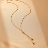 Collier Cœur Acier Inoxydable Doré – Symbole d'Amour - Biloria