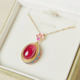 Collier Cornaline Abondance Argent Plaqué Or - Biloria