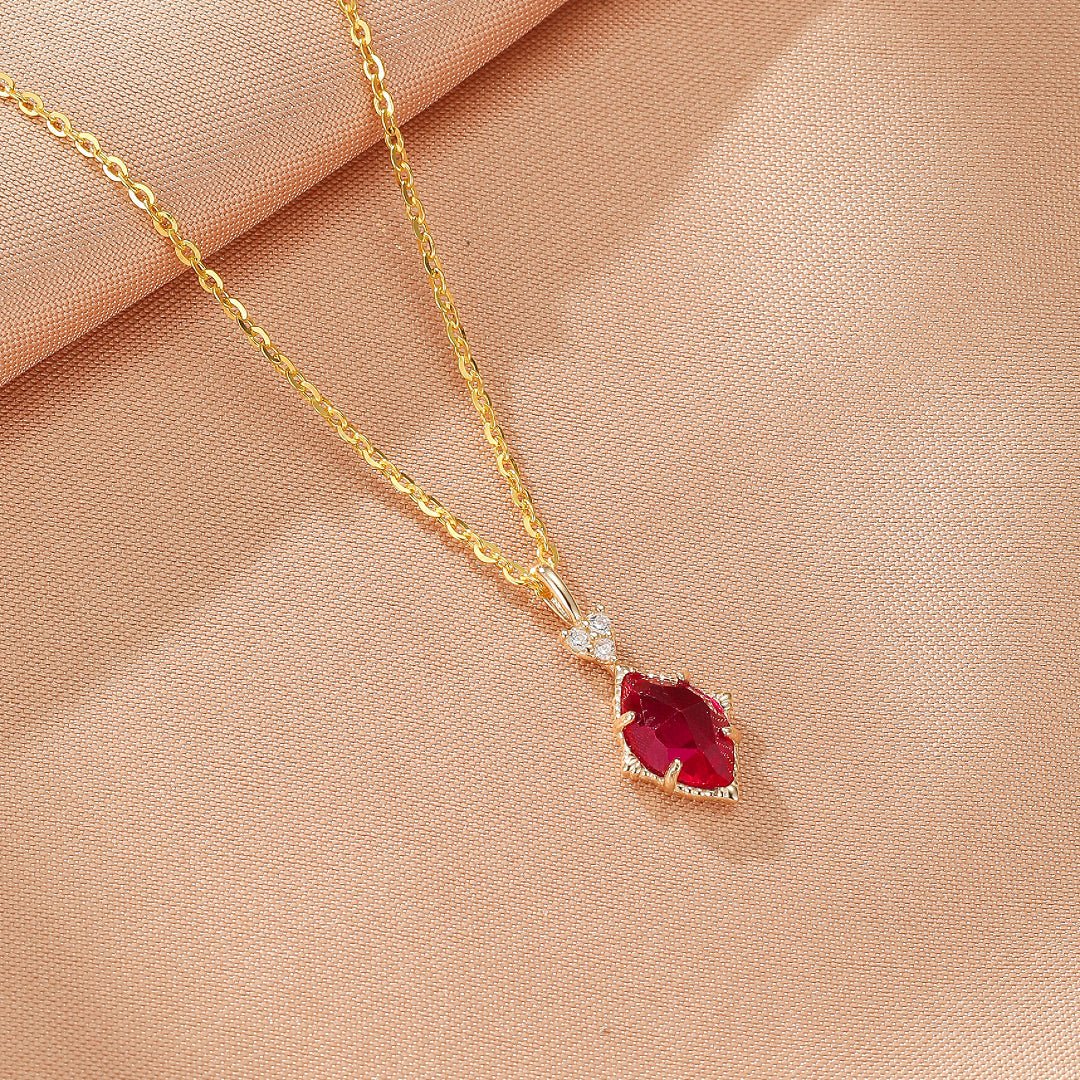 Collier Cornaline et Perle Élixir de Grâce Argent Plaqué Or - Biloria