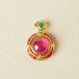 Collier Cornaline Fleur en Argent Plaqué Or – Bijou Déco Bureau - Biloria