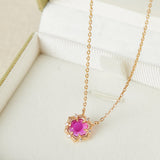 Collier Cornaline Passion Argent Plaqué Or - Bijou Vitalité - Biloria
