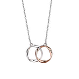Collier Couple Anneaux Entrelacés Argent 925 - Biloria