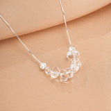 Collier Cristal de Roche Aura Claire Argent 925 - Biloria