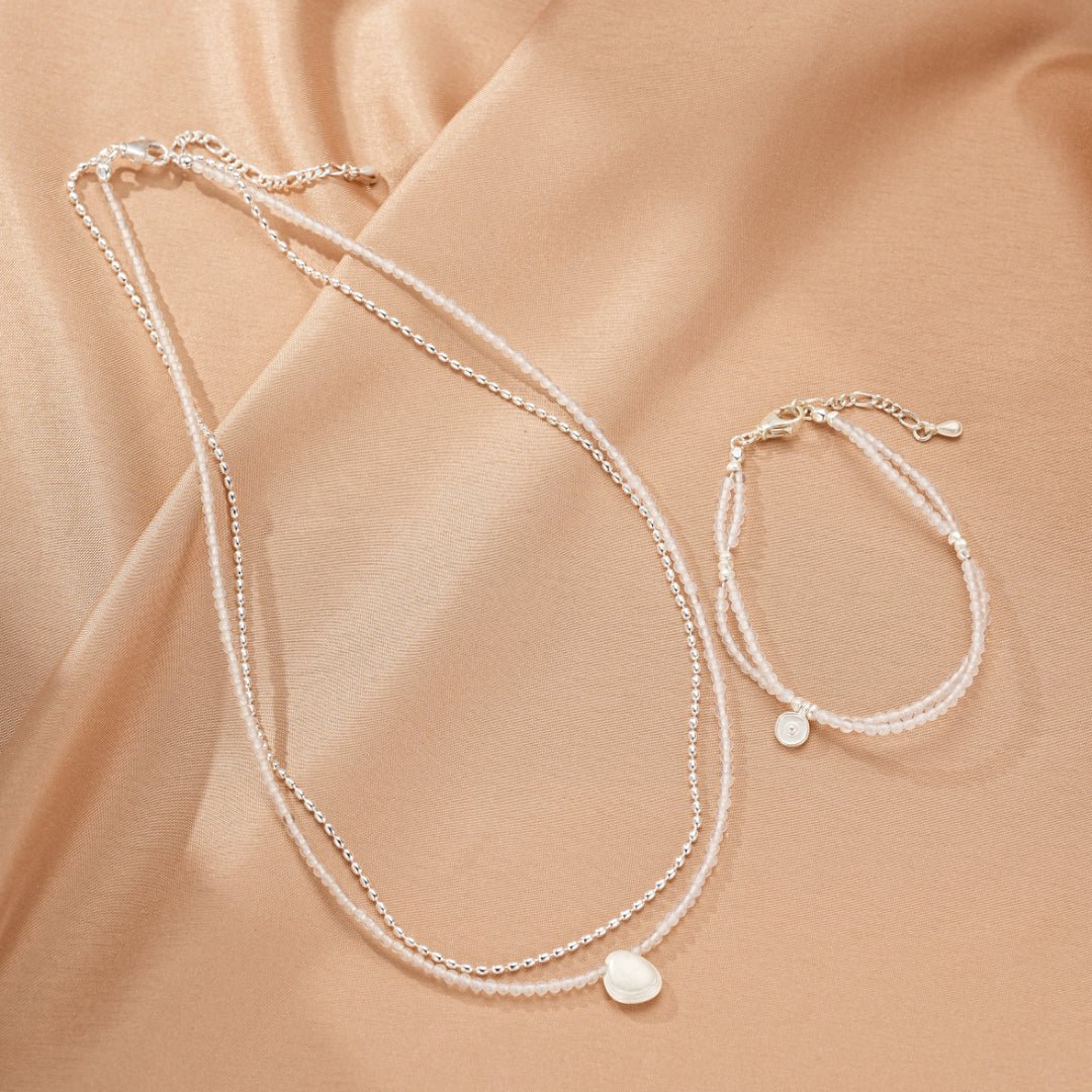 Collier Cristal de Roche Goutte Argent 925 - Biloria