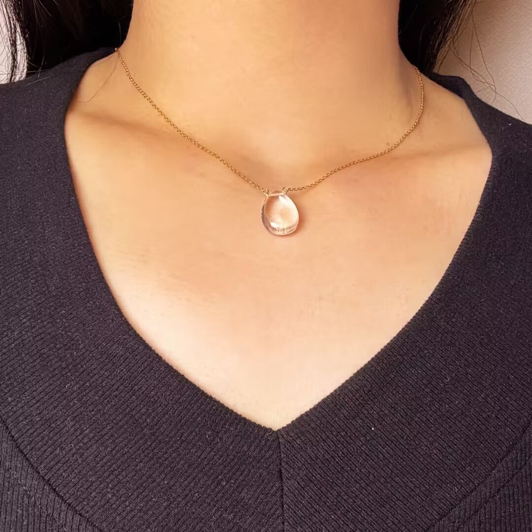 Collier Cristal de Roche Goutte Argent 925 – Bijou Lumière Pure - Biloria