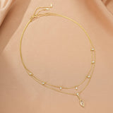 Collier Cristal de Roche Pluie Dorée Fait Main - Biloria