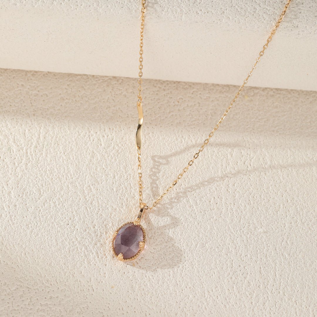 Collier en Labradorite et Améthyste pour la Sérénité - Biloria