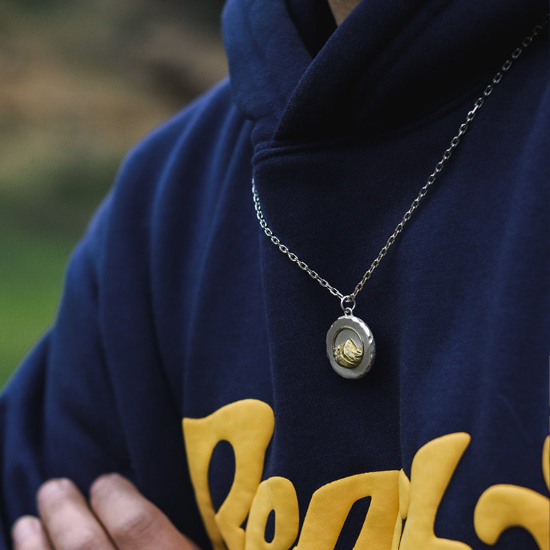 Collier Homme Montagne en Argent 925 et Laiton – Ascension - Biloria