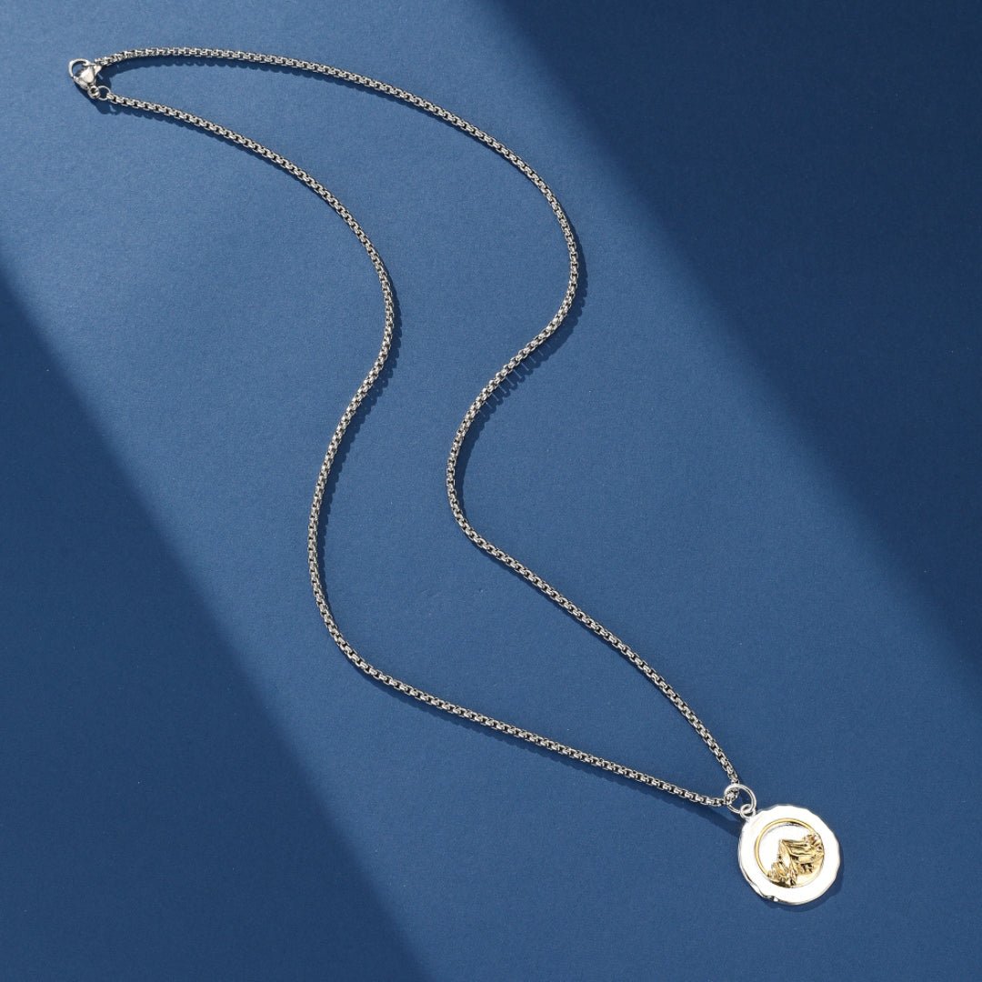 Collier Homme Montagne en Argent 925 et Laiton – Ascension - Biloria