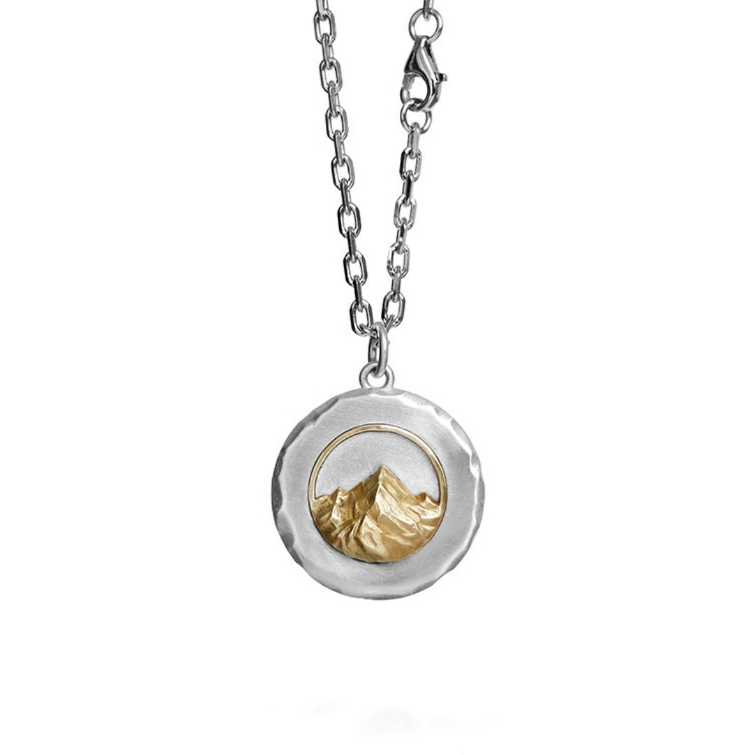 Collier Homme Montagne en Argent 925 et Laiton – Ascension - Biloria