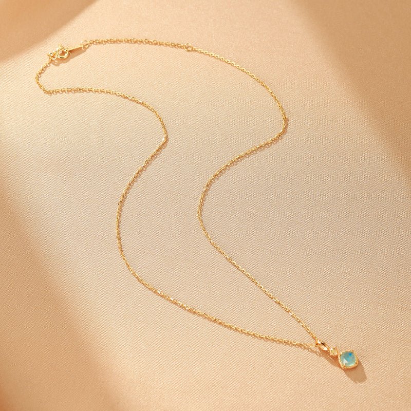 Collier Labradorite Amazonite – Bijou Argent Plaqué Or Protection - Biloria