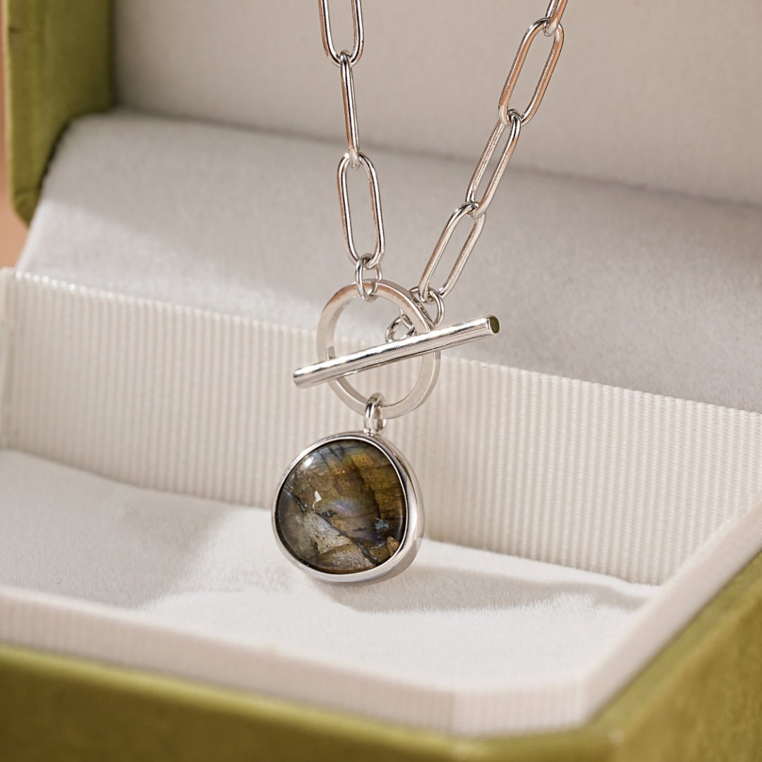 Collier Labradorite Argent – Bijou Protecteur aux Reflets Mystiques - Biloria