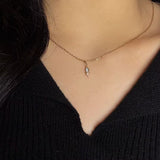 Collier Labradorite Perle Lumière d'Atlantis Argent Plaqué Or - Biloria