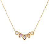 Collier Labradorite Topaze Iolite Améthyste – Argent Or 14K - Biloria
