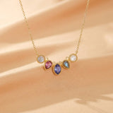 Collier Labradorite Topaze Iolite Améthyste – Argent Or 14K - Biloria