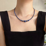 Collier Lapis Lazuli 2mm Facetté – Bijou Spirituel - Biloria