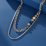 Collier Œil de Tigre Homme Streetwear Chic - Biloria