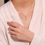 Collier Opale Rêve Champêtre Argent Plaqué Or - Biloria