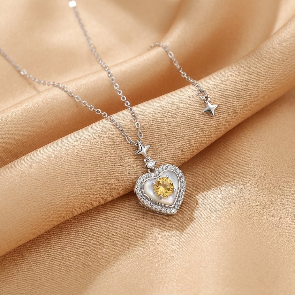Collier pendentif améthyste argent plaqué or 18K - Biloria