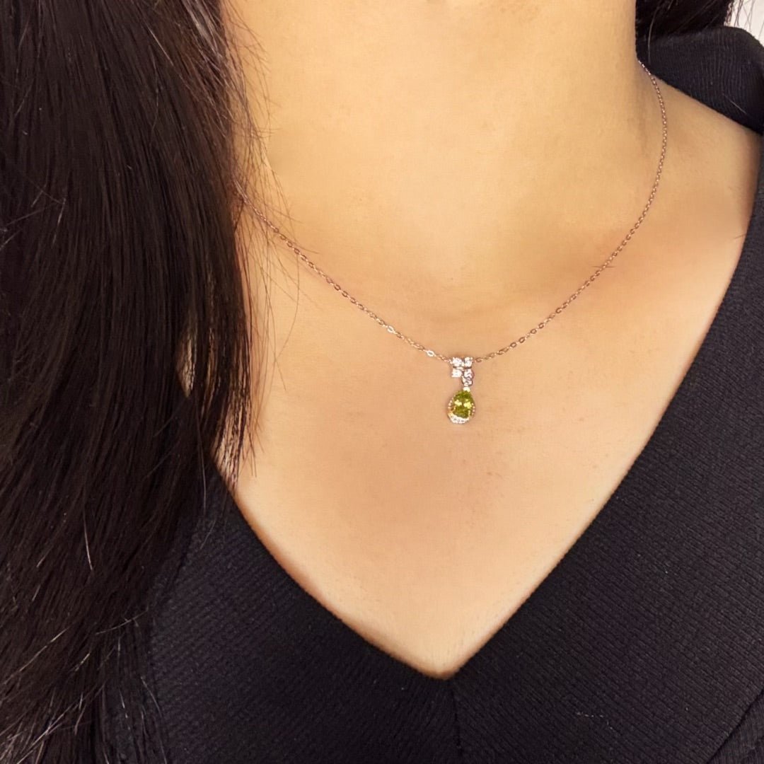 Collier Péridot Argent 925 – Bijou Optimisme et Sérénité - Biloria