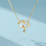 Collier Pierre de Lune Argent Plaqué Or – Bijou Séléné - Biloria