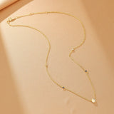 Collier Pierre de Lune Gouttes Célestes Argent Plaqué Or 18K Fait Main - Biloria