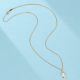Collier Pierre de Lune Ovale Plaqué Or 14K – Bijou Vintage - Biloria