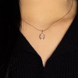 Collier Pierre de Lune Ovale Plaqué Or 14K – Bijou Vintage - Biloria
