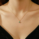 Collier Pierres de Naissance Azur Infini – Argent Plaqué Or - Biloria