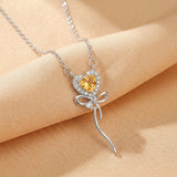 Collier Pierres Fines Multicolores Cœur Enchanté Argent Or 18k - Biloria