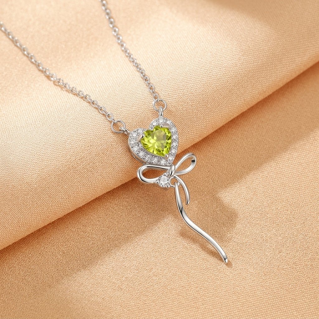 Collier Pierres Fines Multicolores Cœur Enchanté Argent Or 18k - Biloria