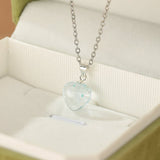 Collier Topaze Cœur Argent S925 Bijou Tendance Bureau - Biloria