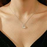 Collier Topaze Cœur Argent S925 Bijou Tendance Bureau - Biloria