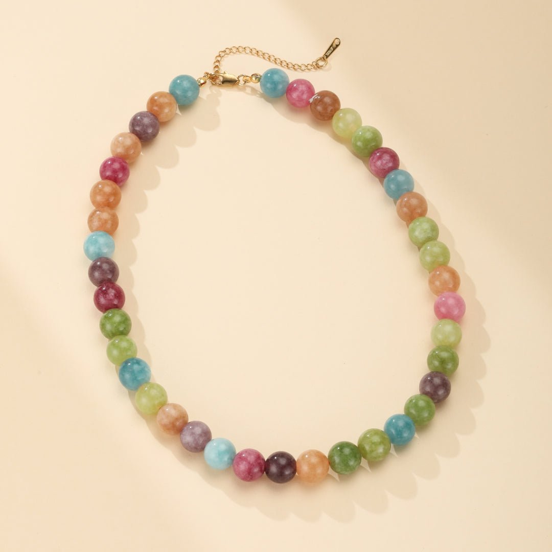 Collier Tourmaline Multicolore 40 cm – Bijou Énergétique - Biloria