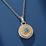 Collier Zodiaque Chinois Argent 925 avec Turquoise – Feng Shui - Biloria